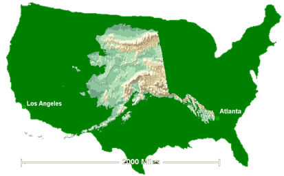 Alaska Compared to the Lower 48